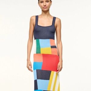 Colorful Patchwork Sleeveless Dress